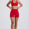 Soft Active Mini Shorts in Hot Red