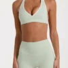 Soft Active Mini Shorts in Sage Marl