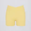 Soft Active Pocket V-Waist Mini Shorts in Lemon
