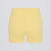 Soft Active Pocket V-Waist Mini Shorts in Lemon
