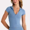 Soft Active Quarter-Zip Top in Marine