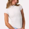 Soft Active Quarter-Zip Top in Milk