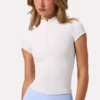 Soft Active Quarter-Zip Top in Milk