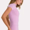 Soft Active Quarter-Zip Top in Sweet Pink