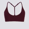 Soft Active Racerback Sports Bra in Burgundy