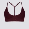 Soft Active Racerback Sports Bra in Burgundy
