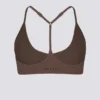 Soft Active Racerback Sports Bra in Cocoa