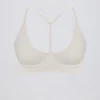 Soft Active Racerback Sports Bra in Cream