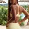 Soft Active Racerback Sports Bra in Lemon