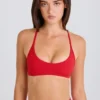 Soft Active Racerback Sports Bra in Strawberry Red