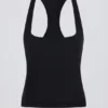Soft Active Racerback Tank Top in Black