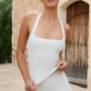 Soft Active Racerback Tank Top in Cream