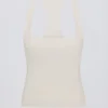 Soft Active Racerback Tank Top in Cream