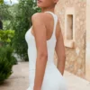 Soft Active Racerback Tank Top in Cream
