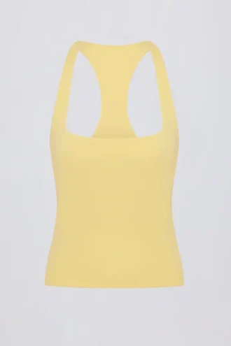 Soft Active Racerback Tank Top in Lemon