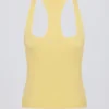 Soft Active Racerback Tank Top in Lemon