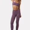 Soft Active Seam-Detail Sports Bra in Dusk
