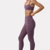 Soft Active Seam-Detail Sports Bra in Dusk