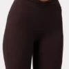 Soft Active Ruched Leggings in Espresso
