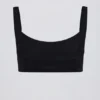 Soft Active Seam-Detail Sports Bra in Black