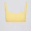 Soft Active Seam-Detail Sports Bra in Lemon