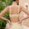 Soft Active Seam-Detail Sports Bra in Lemon