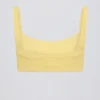 Soft Active Seam-Detail Sports Bra in Lemon