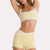 Soft Active Shorts  in Lemon