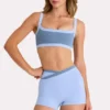 Soft Active Shorts  in Sky