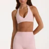 Soft Active Sports Bra in Blush Marl
