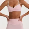 Soft Active Sports Bra in Blush Marl