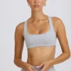 Soft Active Sports Bra in Grey Marl