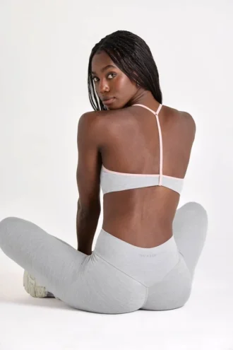 Soft Active Sports Bra in Grey Marl