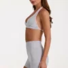 Soft Active Sports Bra in Grey Marl