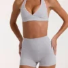 Soft Active Sports Bra in Grey Marl