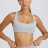 Soft Active Sports Bra in Grey Marl