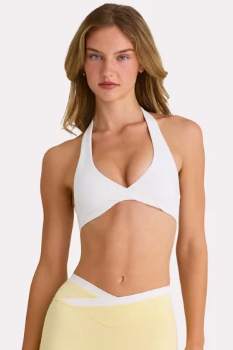 Soft Active Sports Bra in Milk