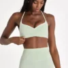 Soft Active Sports Bra in Sage Marl