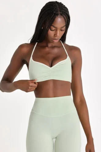 Soft Active Sports Bra in Sage Marl