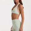 Soft Active Sports Bra in Sage Marl