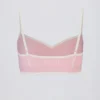 Soft Active Sweetheart-Neck Contrast Sports Bra in Powder Pink