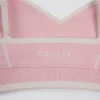 Soft Active Sweetheart-Neck Contrast Sports Bra in Powder Pink