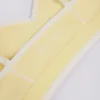 Soft Active Sweetheart-Neck Contrast Sports Bra in Soft Yellow
