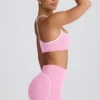 Soft Active Sweetheart-Neck Sports Bra in Baby Pink
