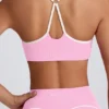 Soft Active Sweetheart-Neck Sports Bra in Baby Pink
