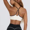 Soft Active Sweetheart-Neck Sports Bra in White
