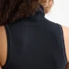 Soft Active Turtleneck Tank Top in Black