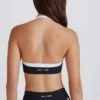 Soft Active Twist-Front Halterneck Sports Bra in Black