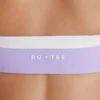 Soft Active Twist-Front Halterneck Sports Bra in Lilac