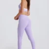 Soft Active Twist-Front Leggings in Lilac